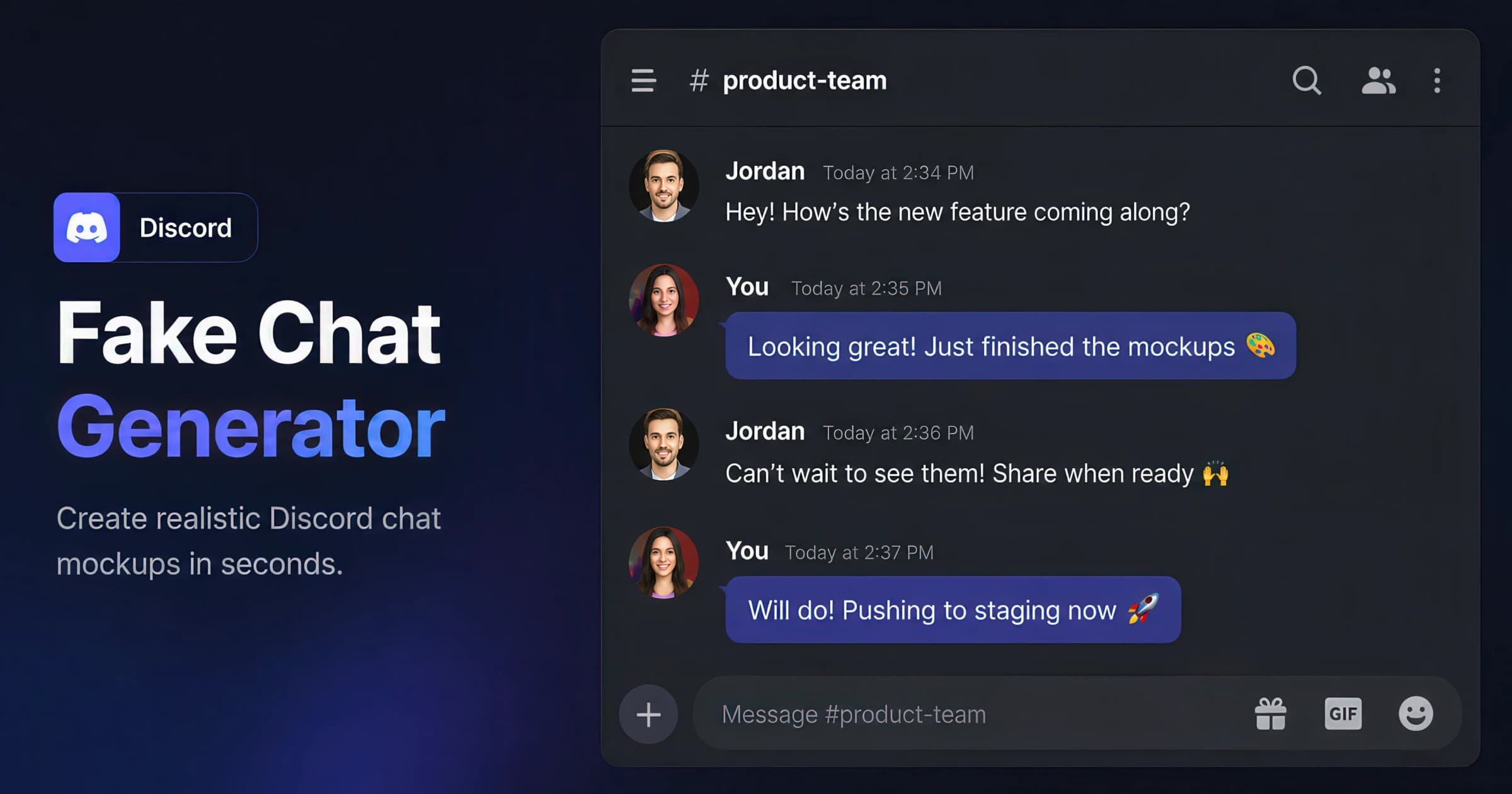 Fake Discord Chat Generator